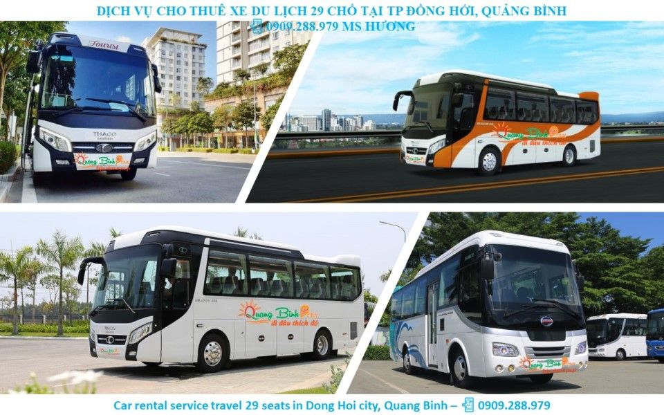 Thuê xe 29 chổ du lịch Quảng Bình car rental