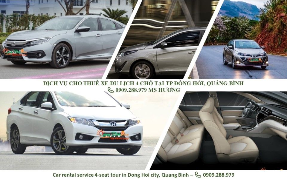 Cho thuê xe 4 chổ du lịch Quảng Bình car rental