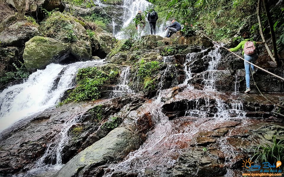 Wind waterfall in Phong Nha botanical garden tourism