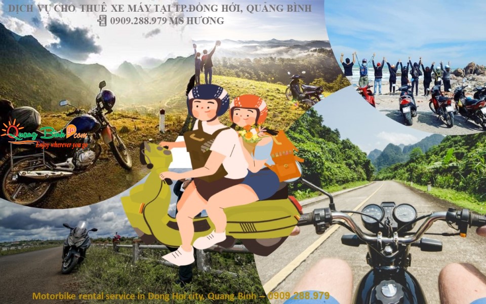 Thuê xe máy Đồng Hới, motorbike rental Quang Binh