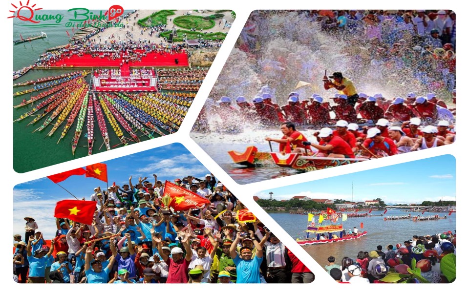 Lễ hội đua thuyền trên sông Kiến Giang QB